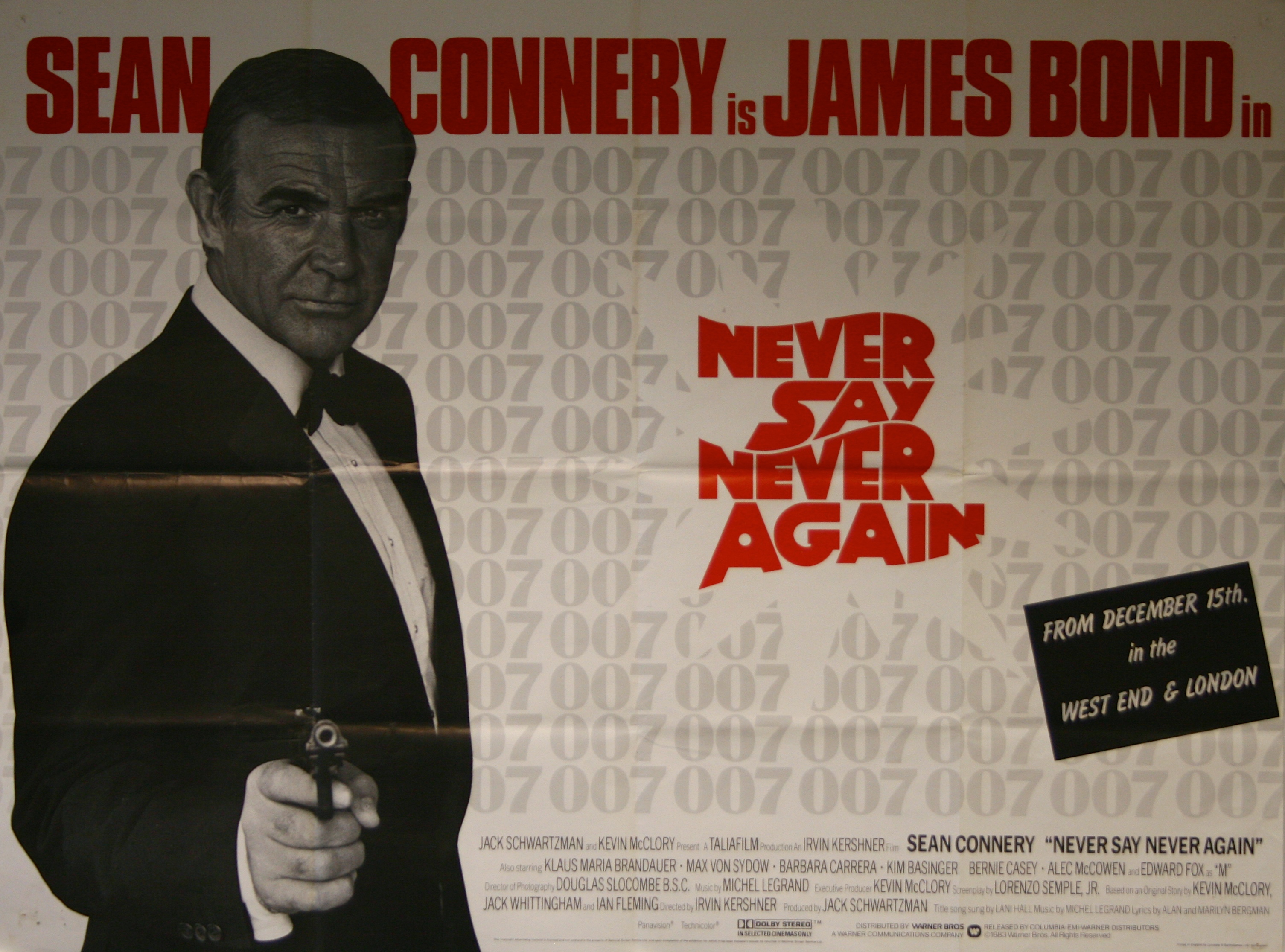 James Bond Never Say Never Again Vintage Movie Posters