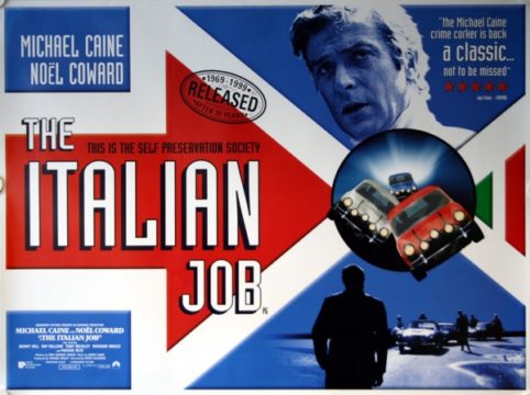 The Italian Job movie trading cards Michael Caine Coward Mini Cooper Turin