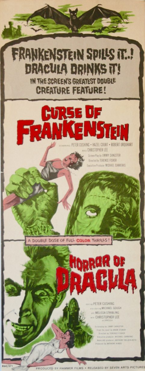 Curse of Frankenstein - Horror of Dracula movie poster