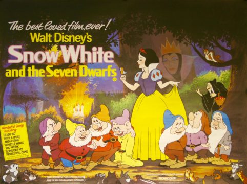 Snow White Seven Dwarfs Walt Disney Vintage Film Movie Art Poster Print
