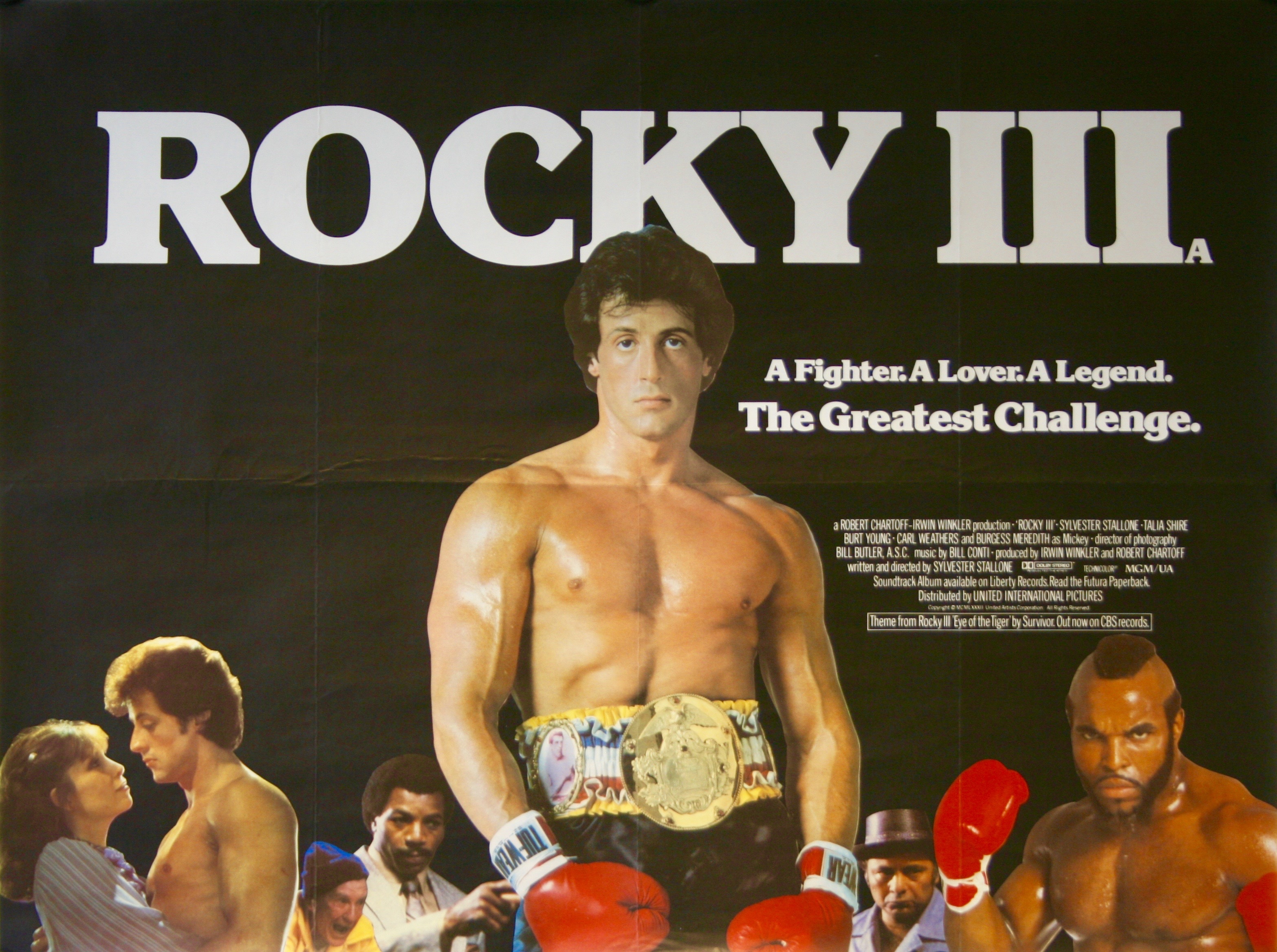 Rocky III Movie Poster Vintage Movie Posters