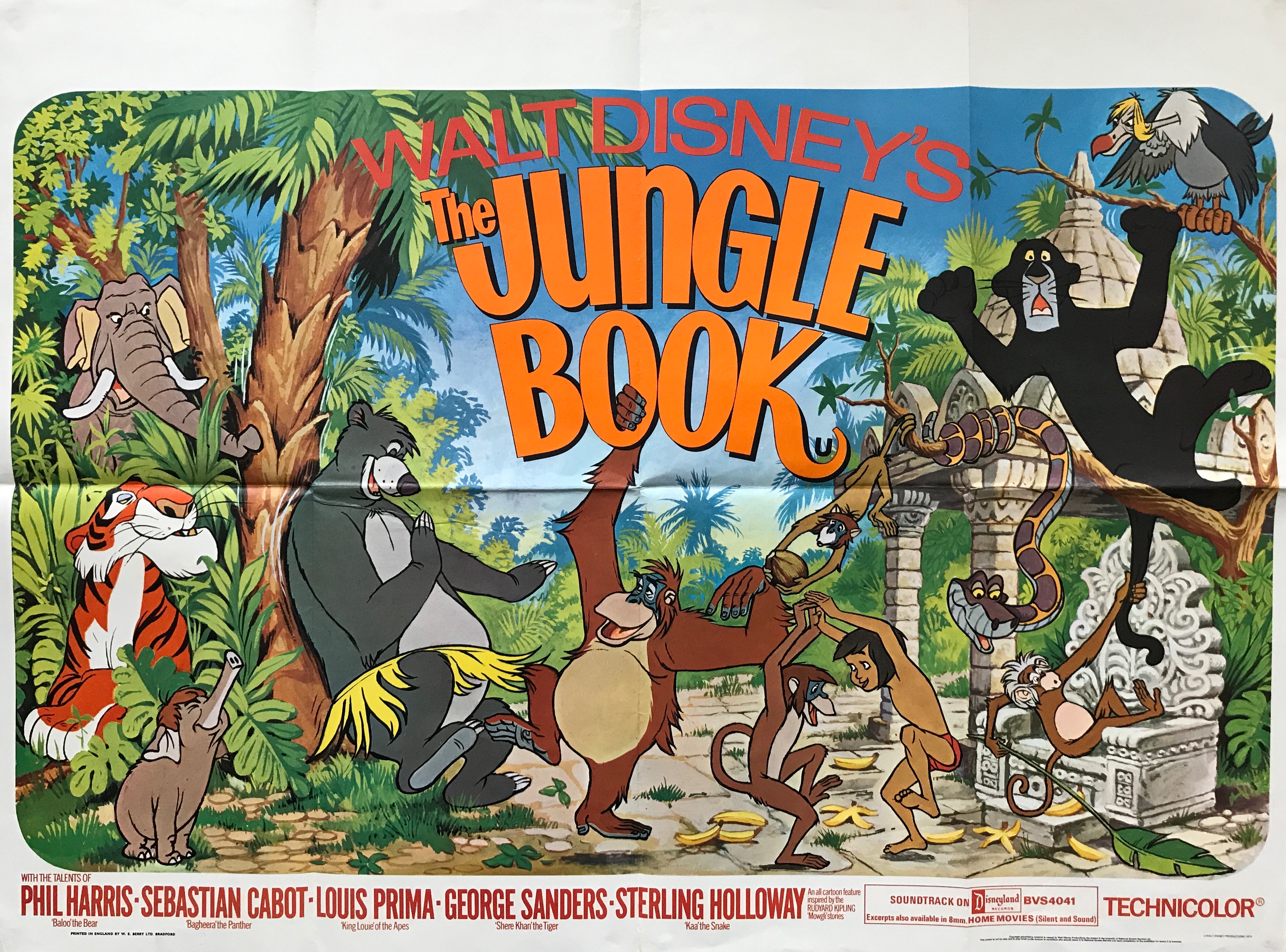 the Jungle Book Movie Poster Art print Kaa Disney Villains Inspired.