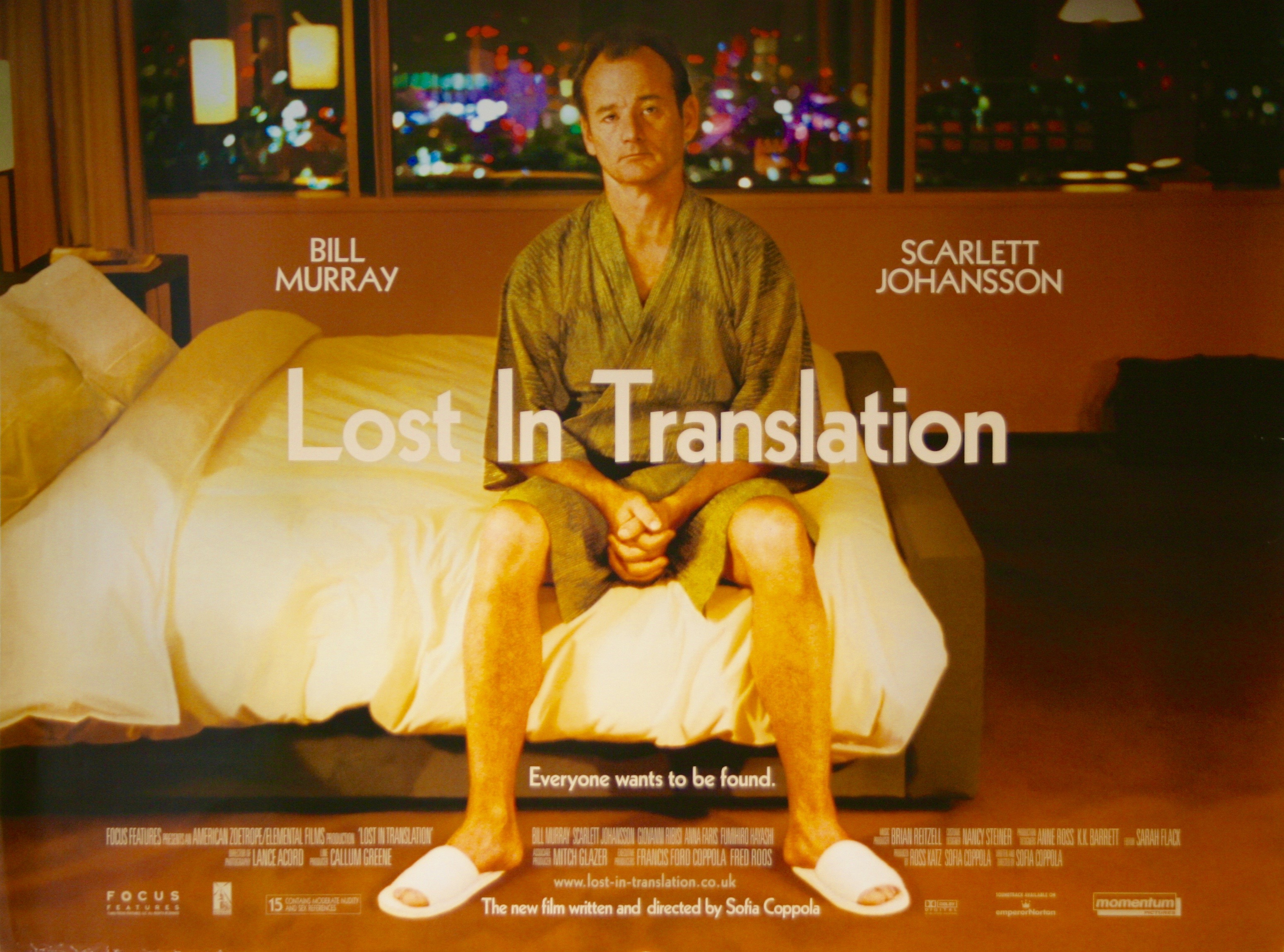 Original Lost in Translation Movie Poster - Bill Murray - Scarlett ...