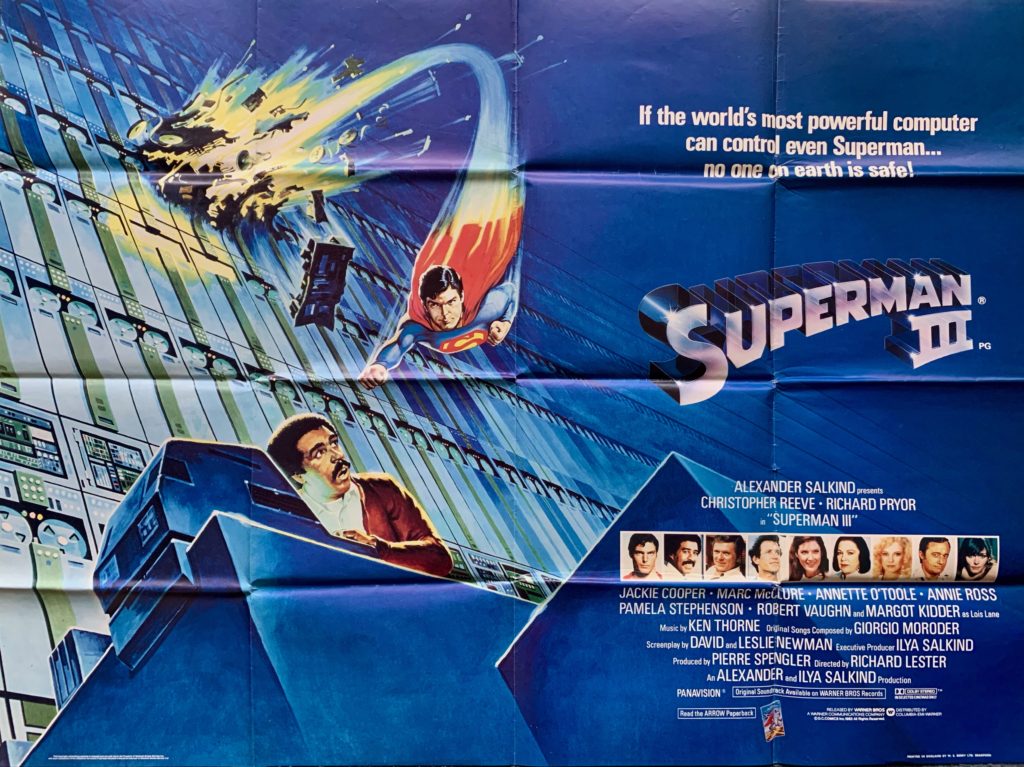 Superman 3 Movie Poster 2" x 3" Refrigerator Locker MAGNET Reeves