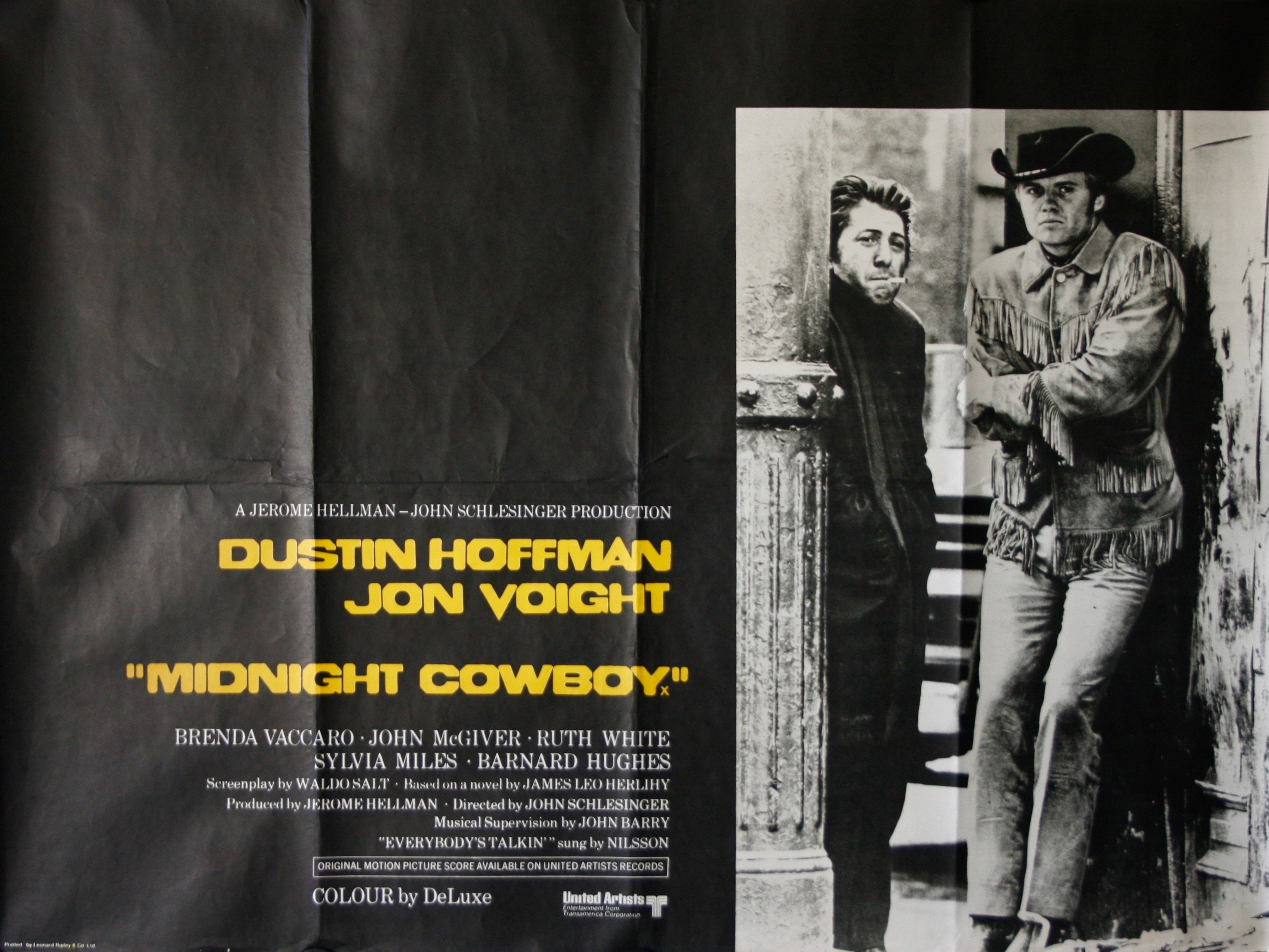 Midnight Cowboy Dustin Hoffman Jon Voight NEW Poster