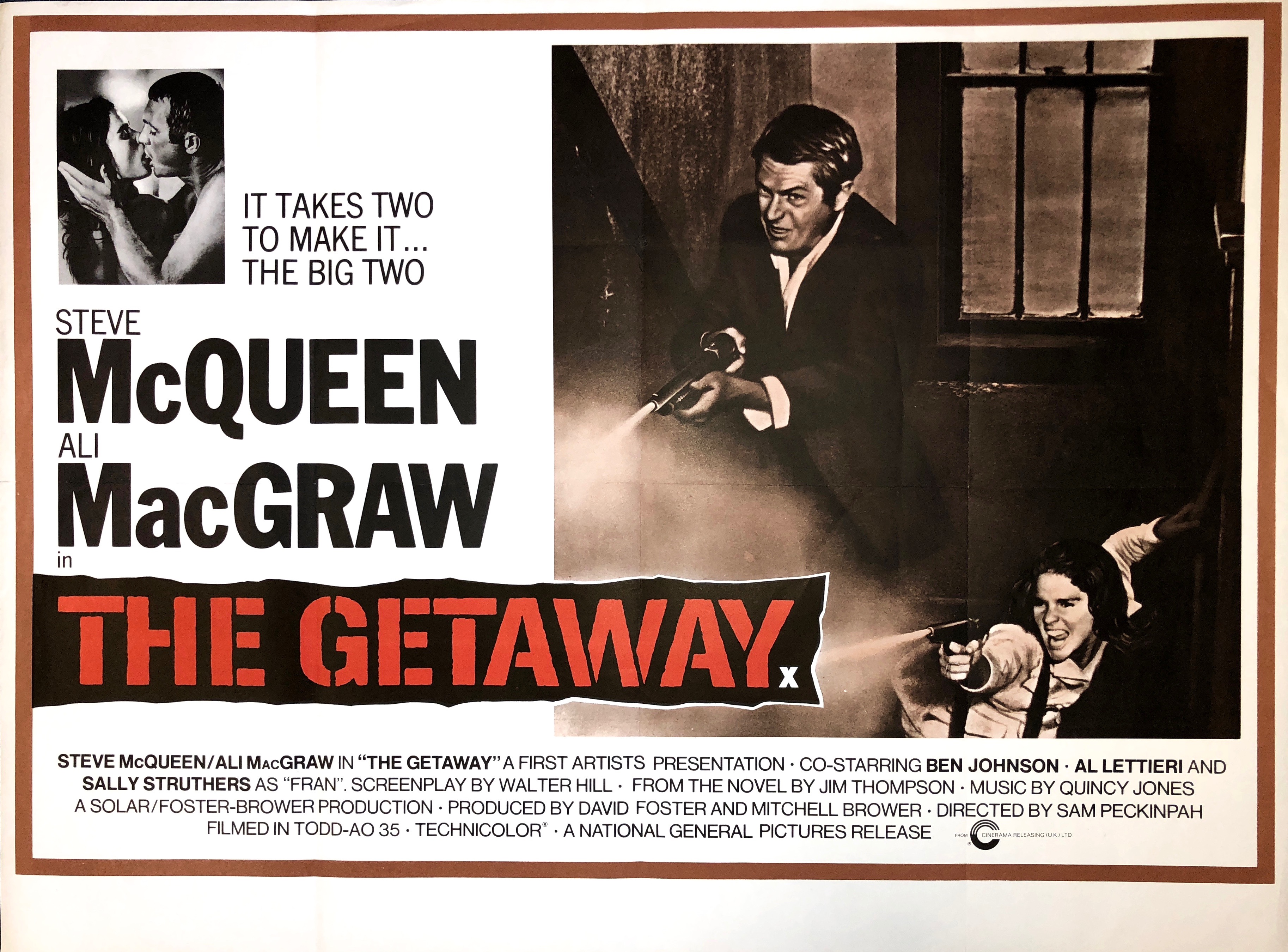 Vintage The Getaway Movie Poster// Classic Movie Poster//Movie Poster//Poster Re 