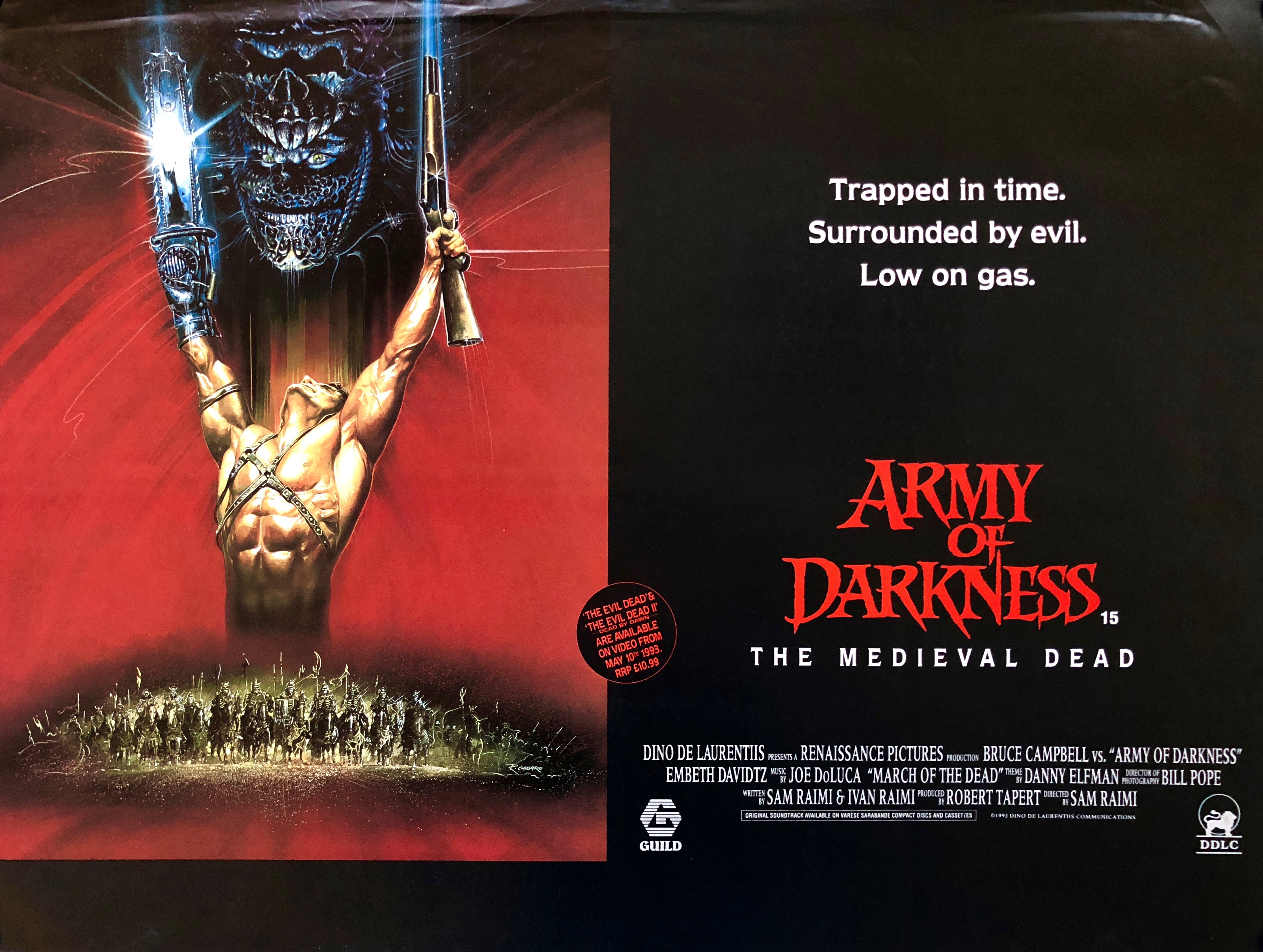 Army Of Darkness Movie Sheet Poster 24x36 inch Fast Shipping new Sam Raimi 1992 