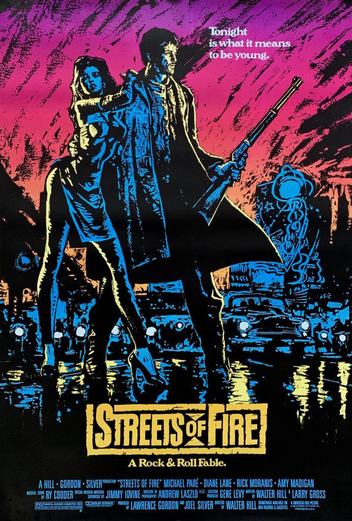 Original Streets Of Fire Movie Poster Michael Pare Diane Lane Original Streets Of Fire Movie Poster Michael Pare Diane Lane