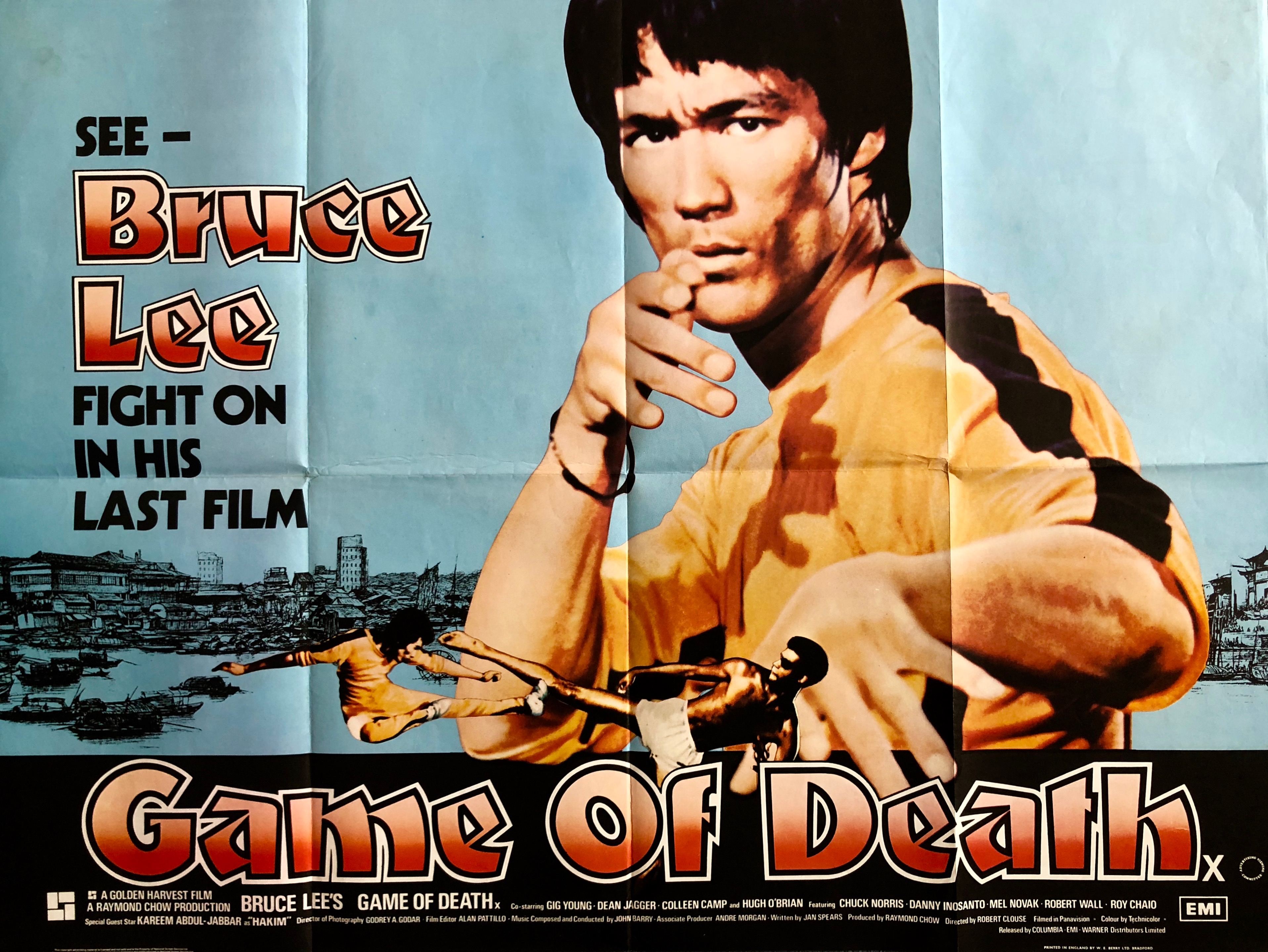 GAME OF DEATH, from left: Kareem Abdul-Jabbar, Bruce Lee, 1978