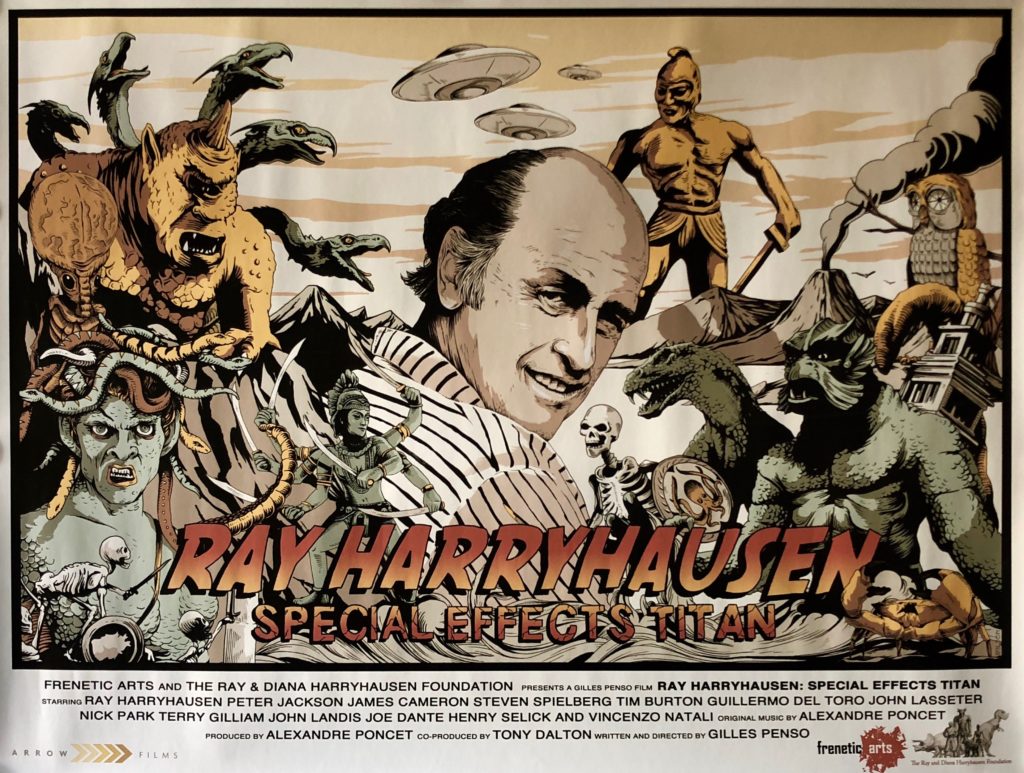 Original Ray Harryhausen Special Effects Titan Movie Poster Fantasy