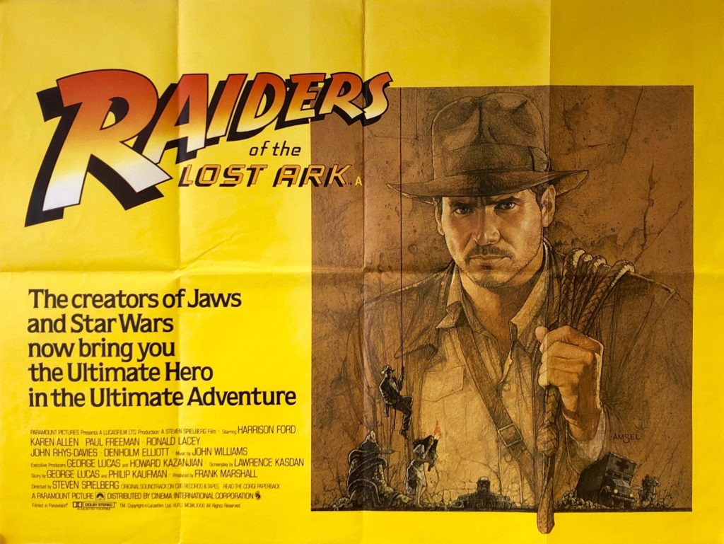 Original Raiders of the Lost Ark Movie Poster Indiana Jones Adventure