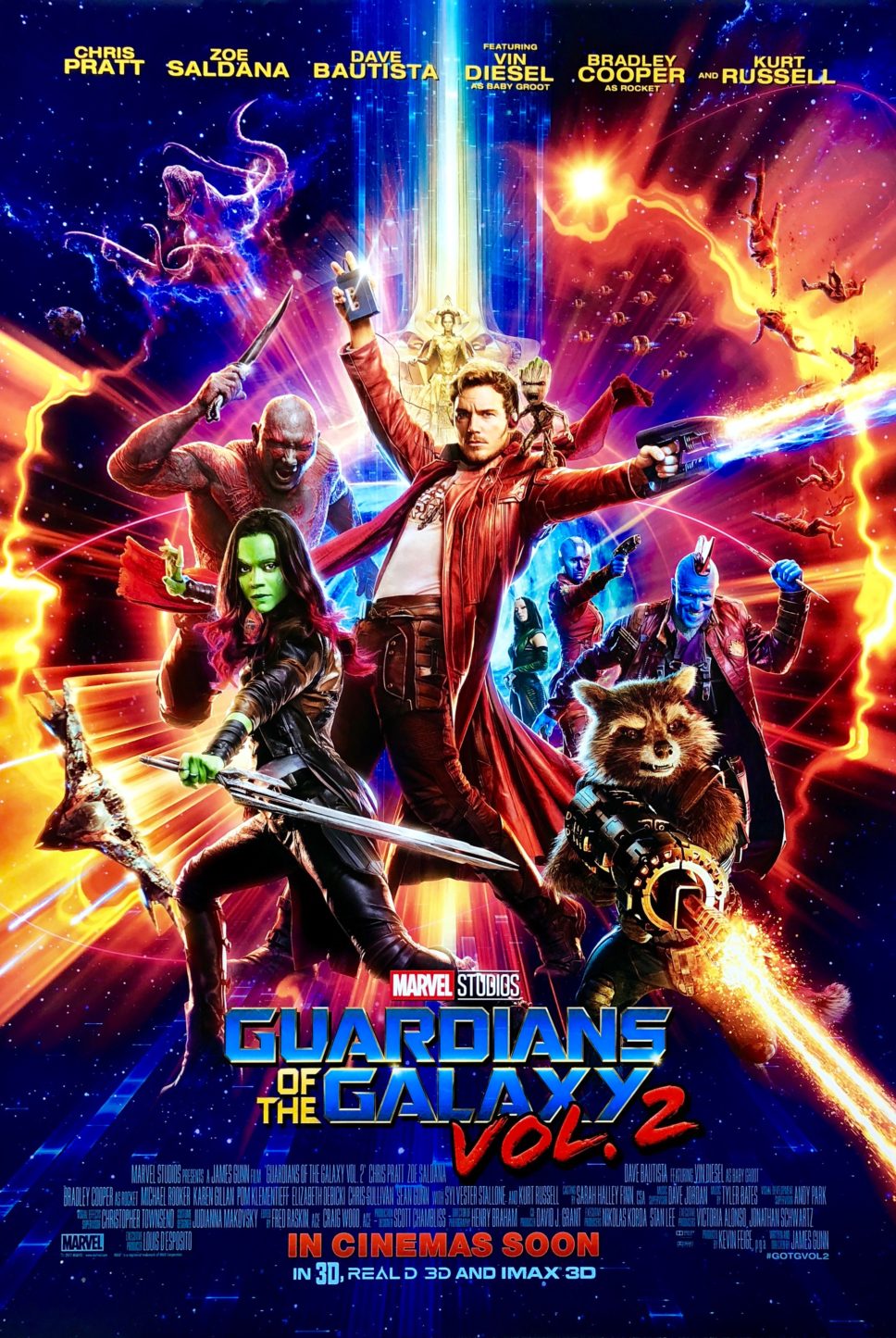 Original Guardians of the Galaxy Vol. 2 Movie Poster Marvel