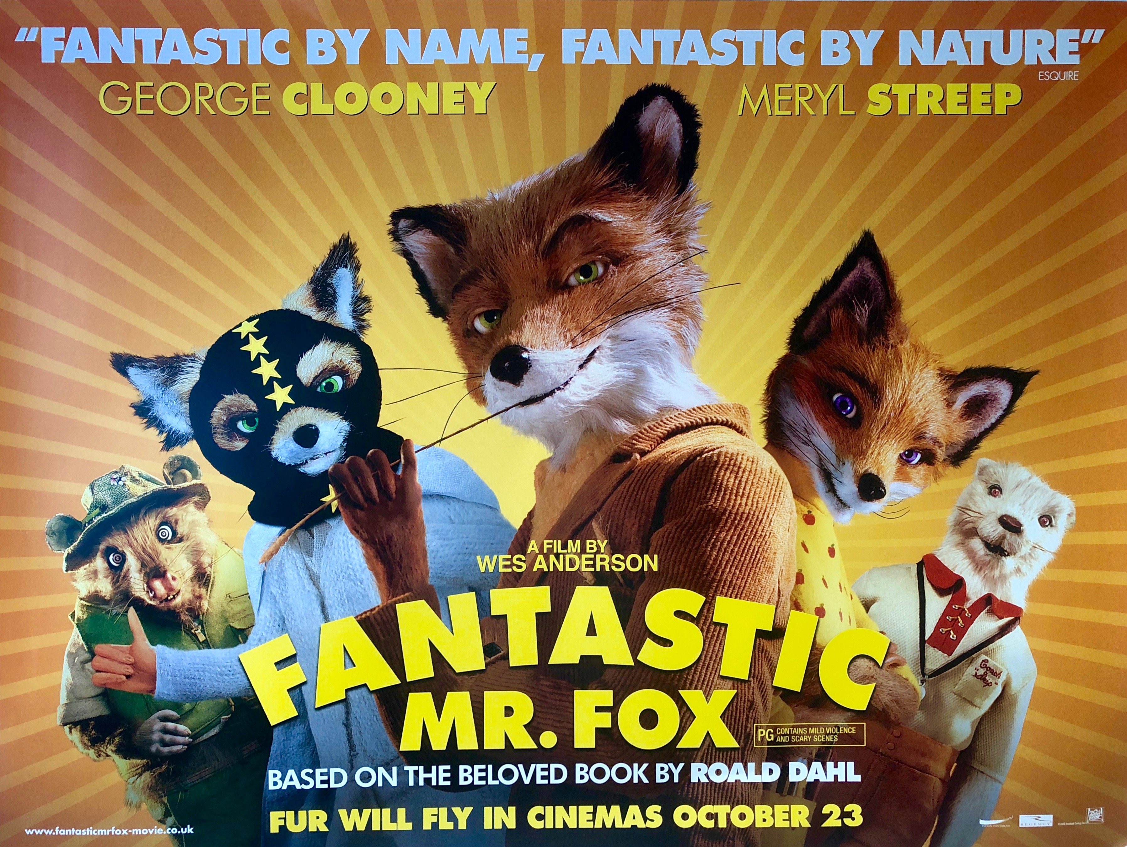 FANTASTIC MR FOX 2009 OFFICIAL ORIGINAL CINEMA MOVIE FILM PRINT PREMIUM POSTER