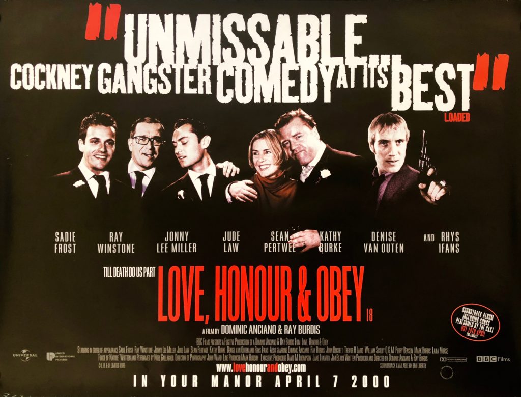 Original Love, Honour and Obey Movie Poster Gangsters Crime
