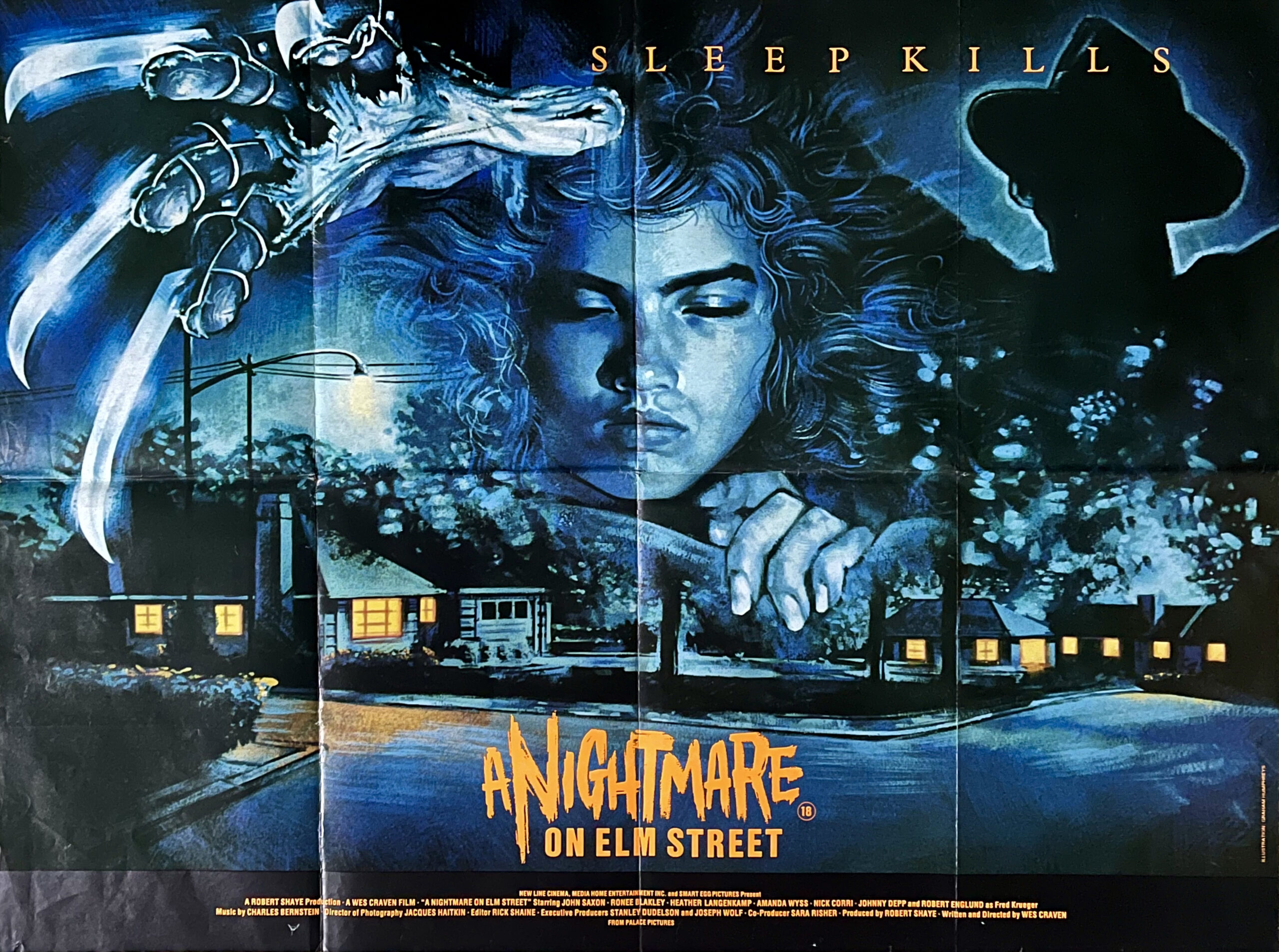 Original A Nightmare On Elm Street Movie Poster Freddy Krueger