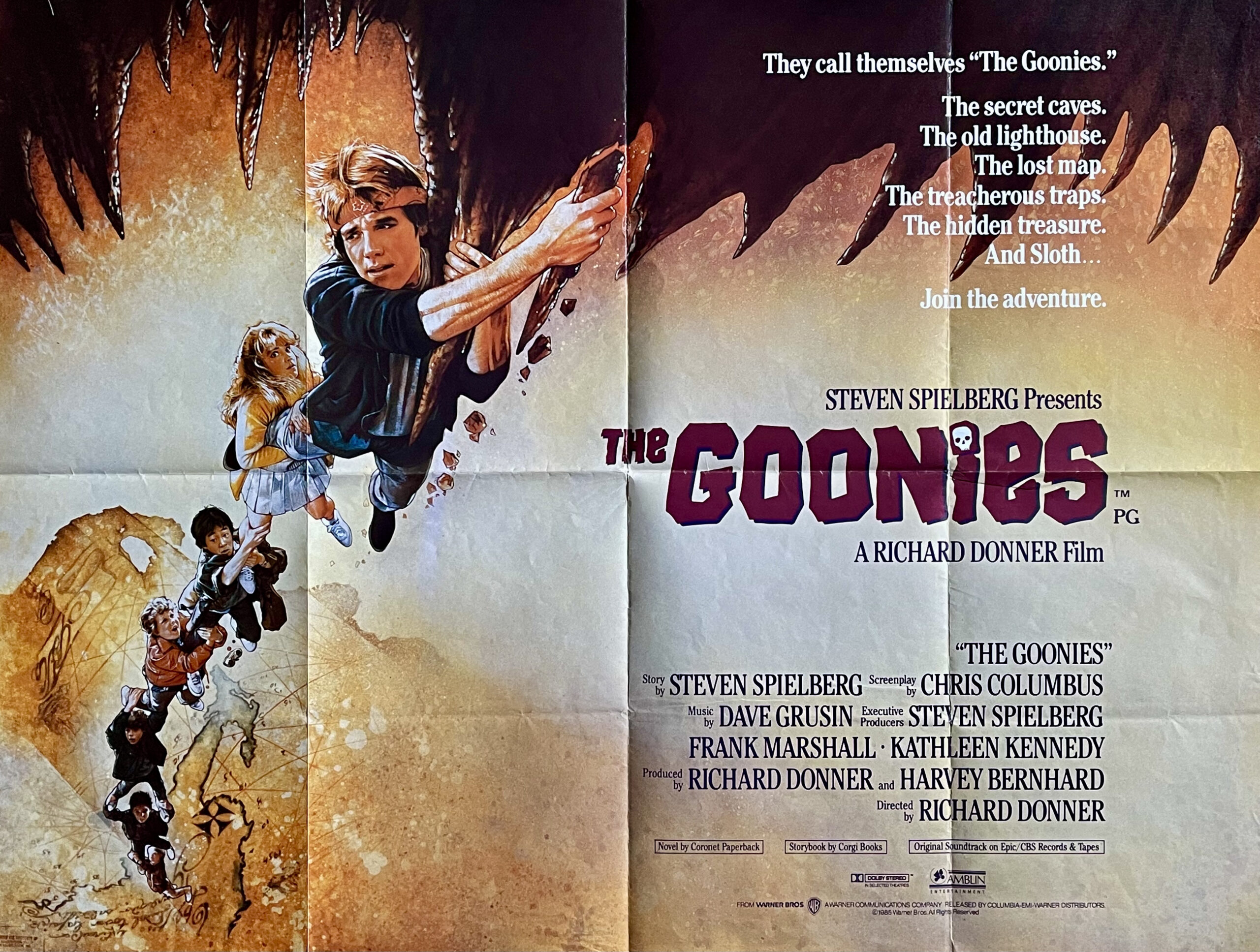 Original the goonies movie poster steven spielberg