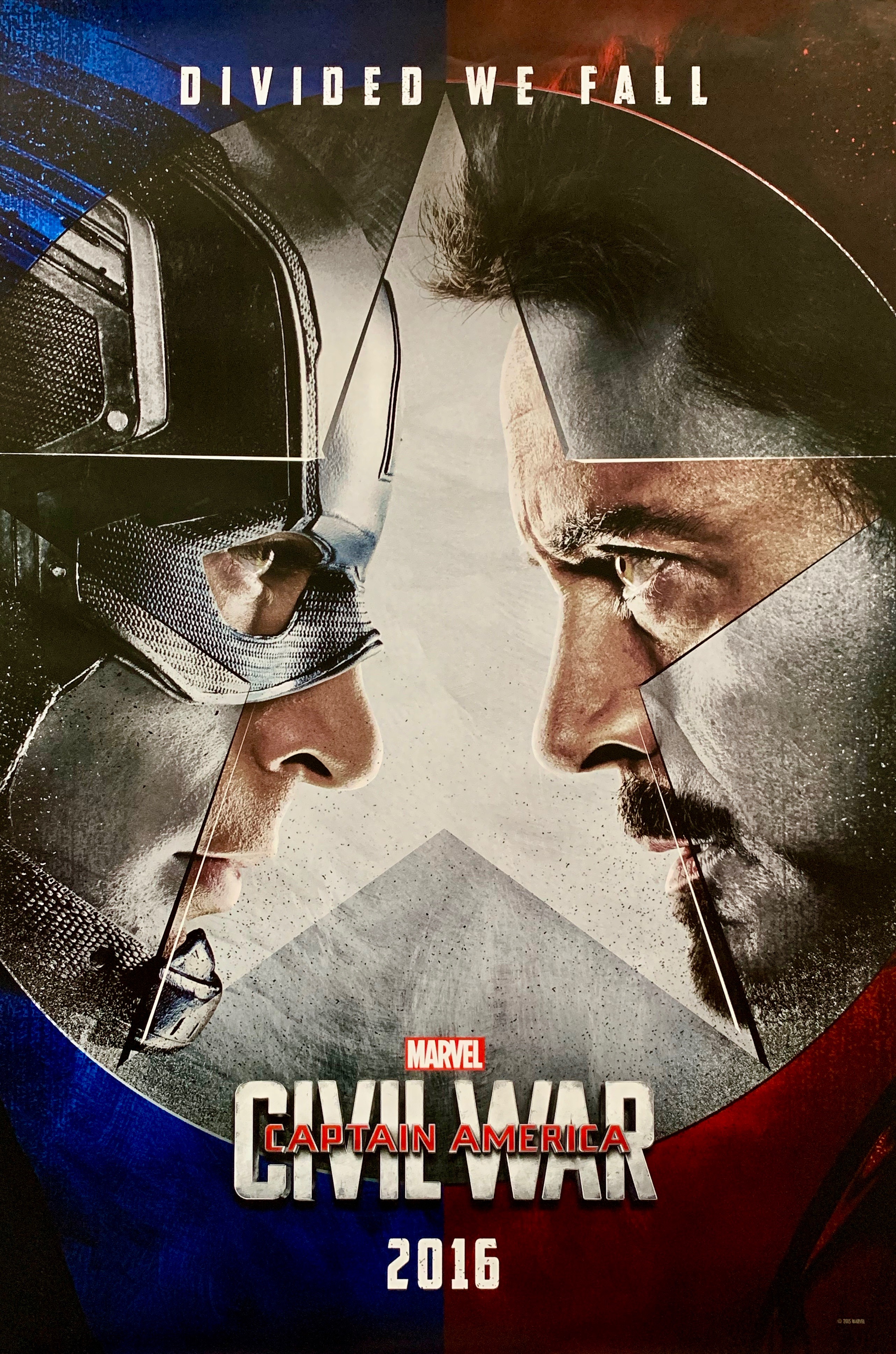 Original Captain America Civil War Movie Poster Marvel Studios Original Captain America Civil War Movie Poster Marvel Studios