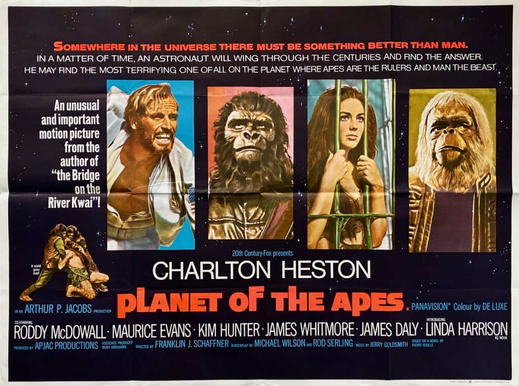 Planet of the Apes Great 1960's Repo Film Poster 