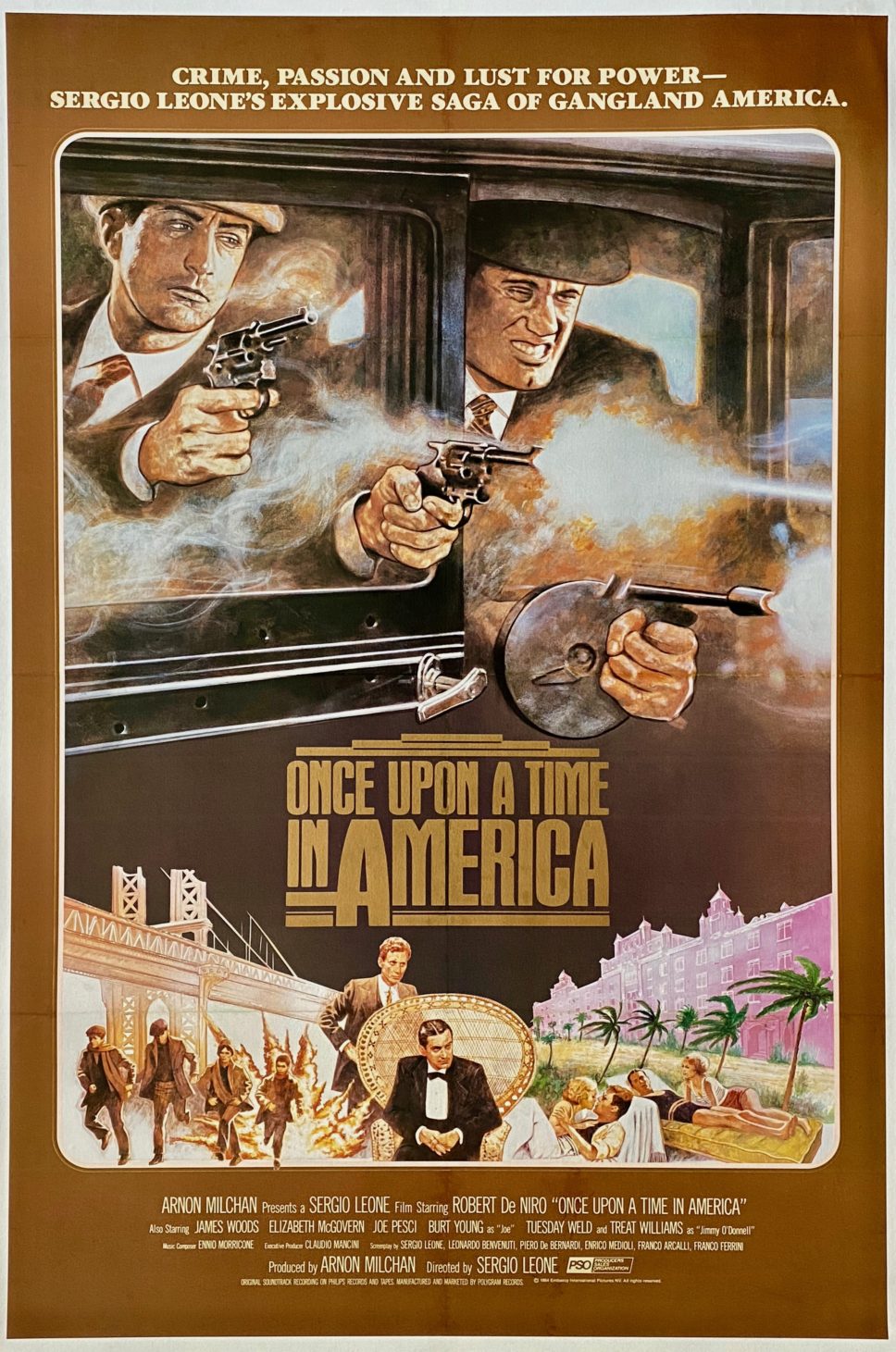 Original Once Upon a Time in America Movie Poster Sergio Leone