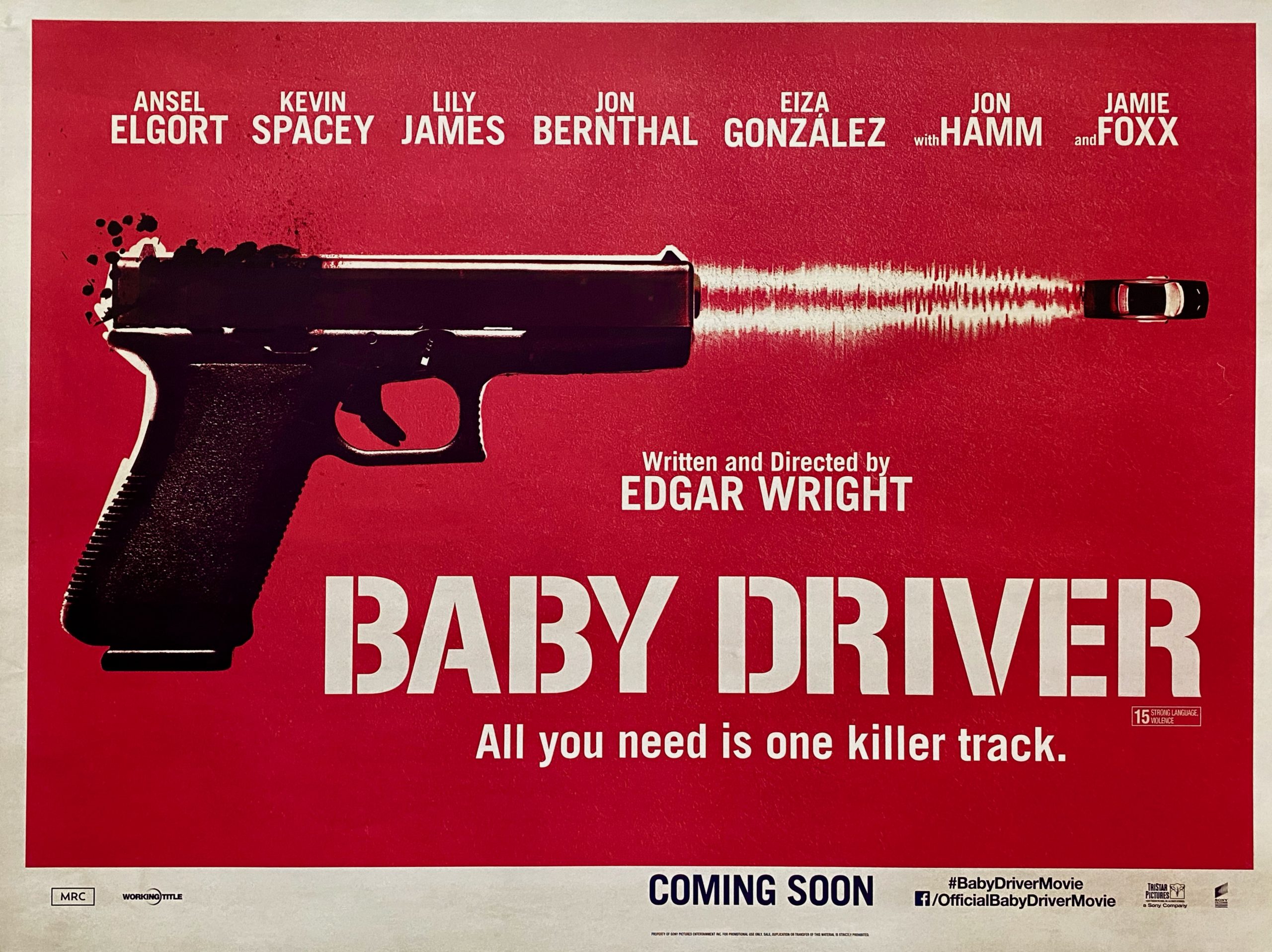 Baby Driver Intl  Movie Poster Double Sided 27x40 OrigINAL 