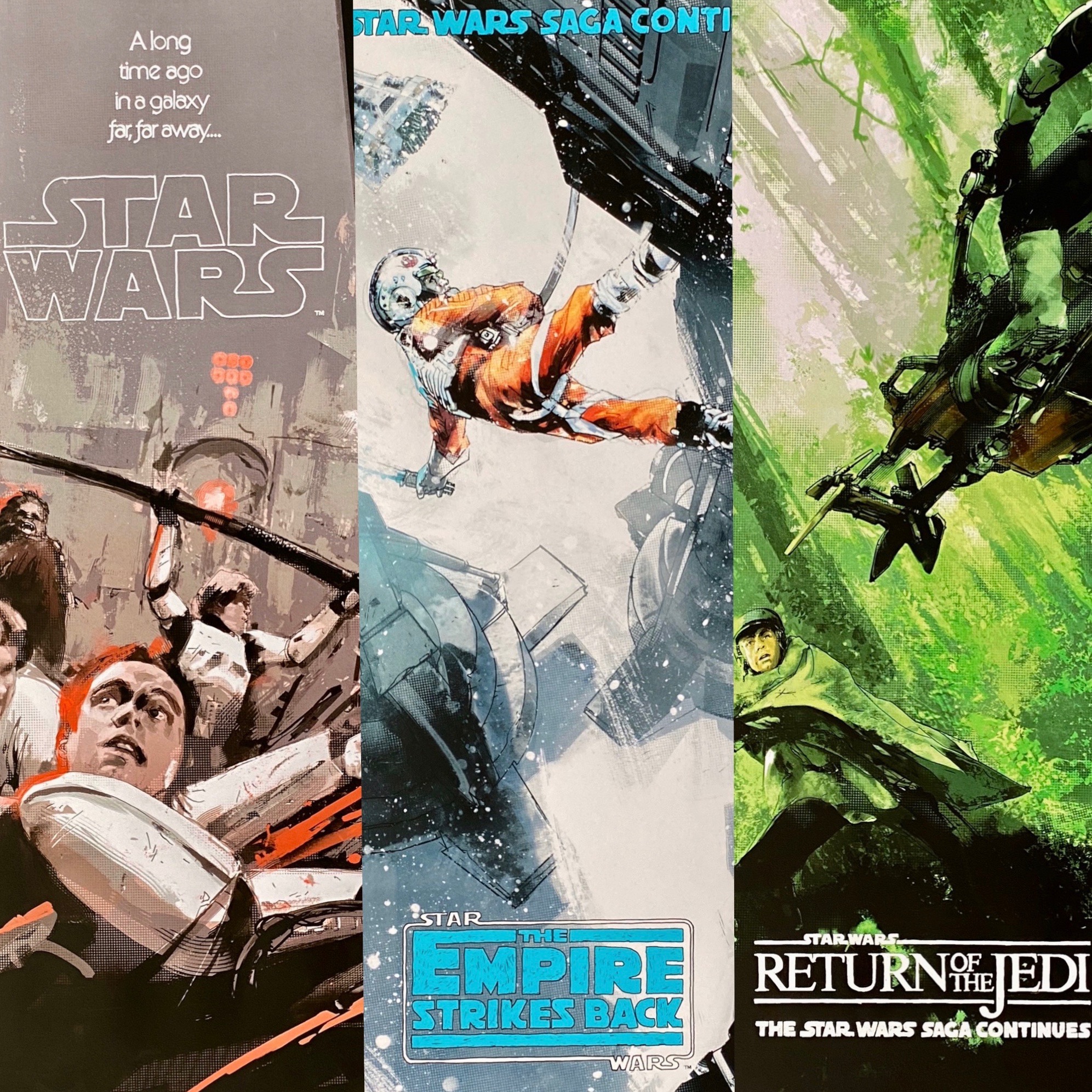 Original Star Wars Trilogy Movie Posters Jock Mondo Limited