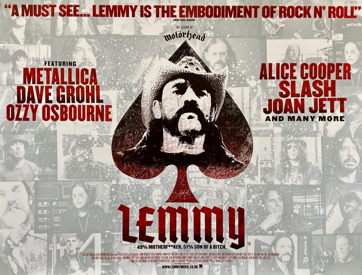 Original LEMMY Movie Poster Lemmy Motorhead Heavy Metal Rock