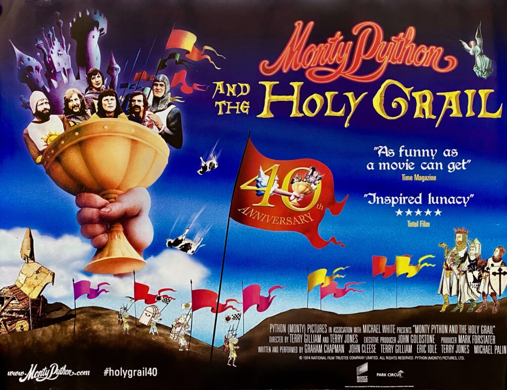 MONTY PYTHON AND THE HOLY GRAIL Movie POSTER B 27x40 Graham Chapman John Cleese 