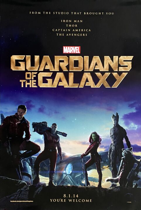 BLACK GUARDIANS OF THE GALAXY MOVIE POSTER FRAMED