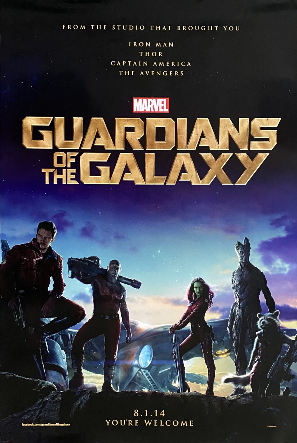 Original Guardians of the Galaxy Movie Poster Original Film Poster