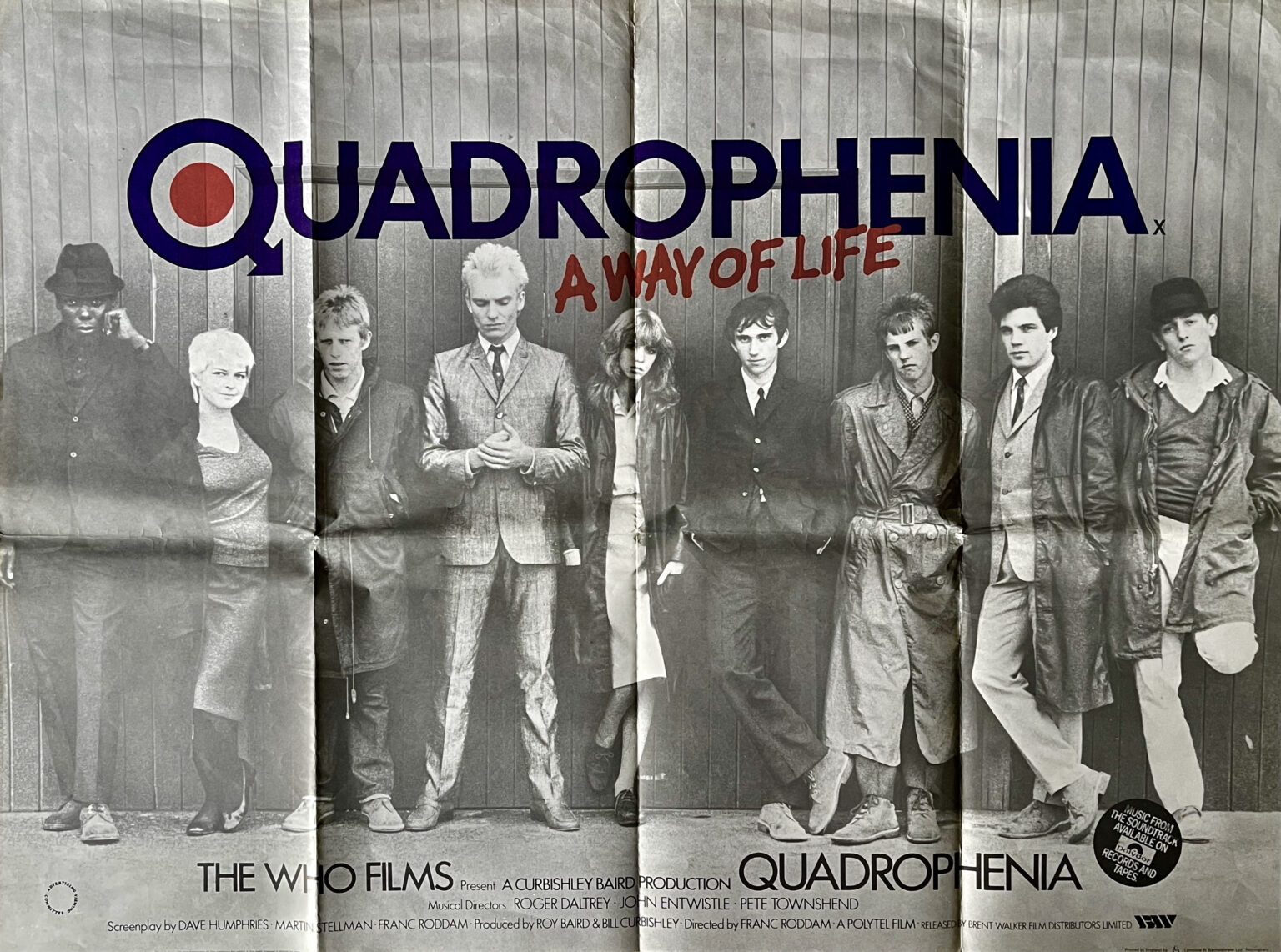 Original Quadrophenia Movie Poster Phil Daniels Sting The Who
