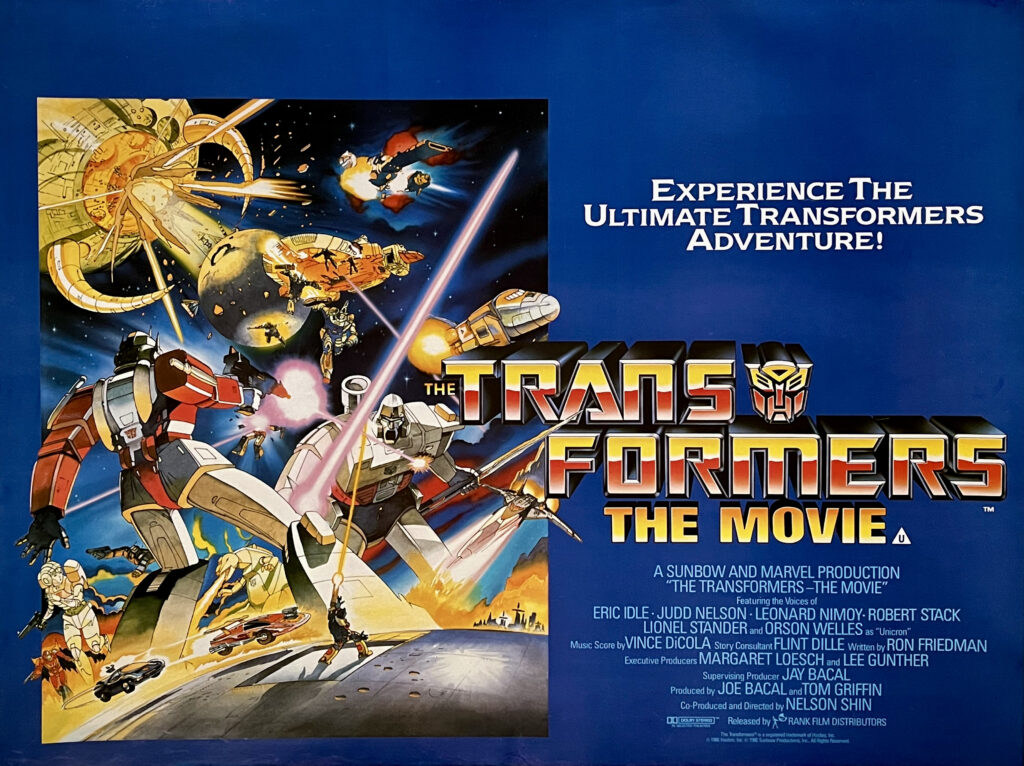 Original Transformers The Movie Film Poster Hasbro Leonard Nimoy