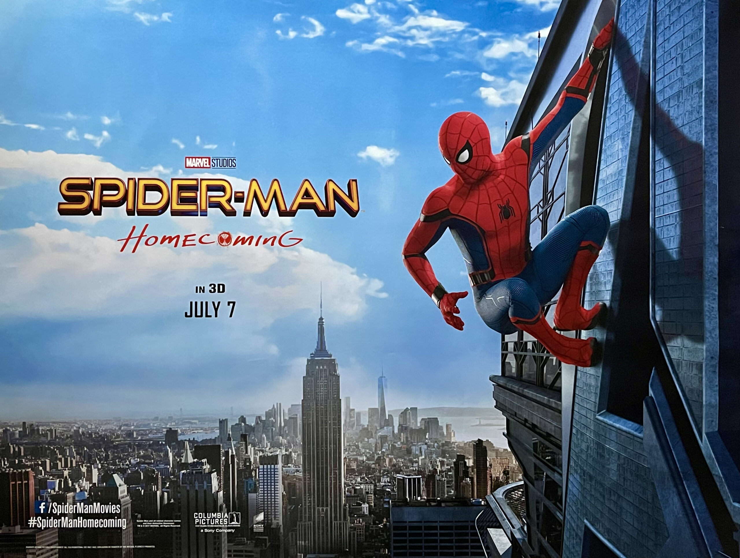 Original Spider Man Homecoming Movie Poster Tom Holland Marvel Original Spider Man Homecoming Movie Poster Tom Holland Marvel