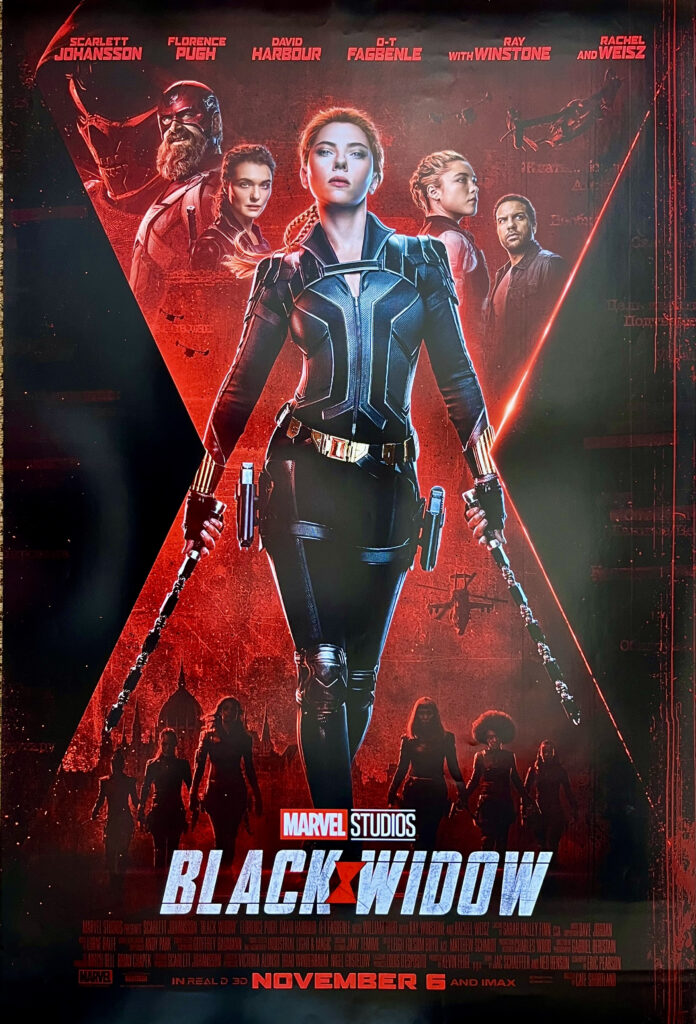 Original Black Widow Movie Poster Scarlett Johansson Marvel MCU