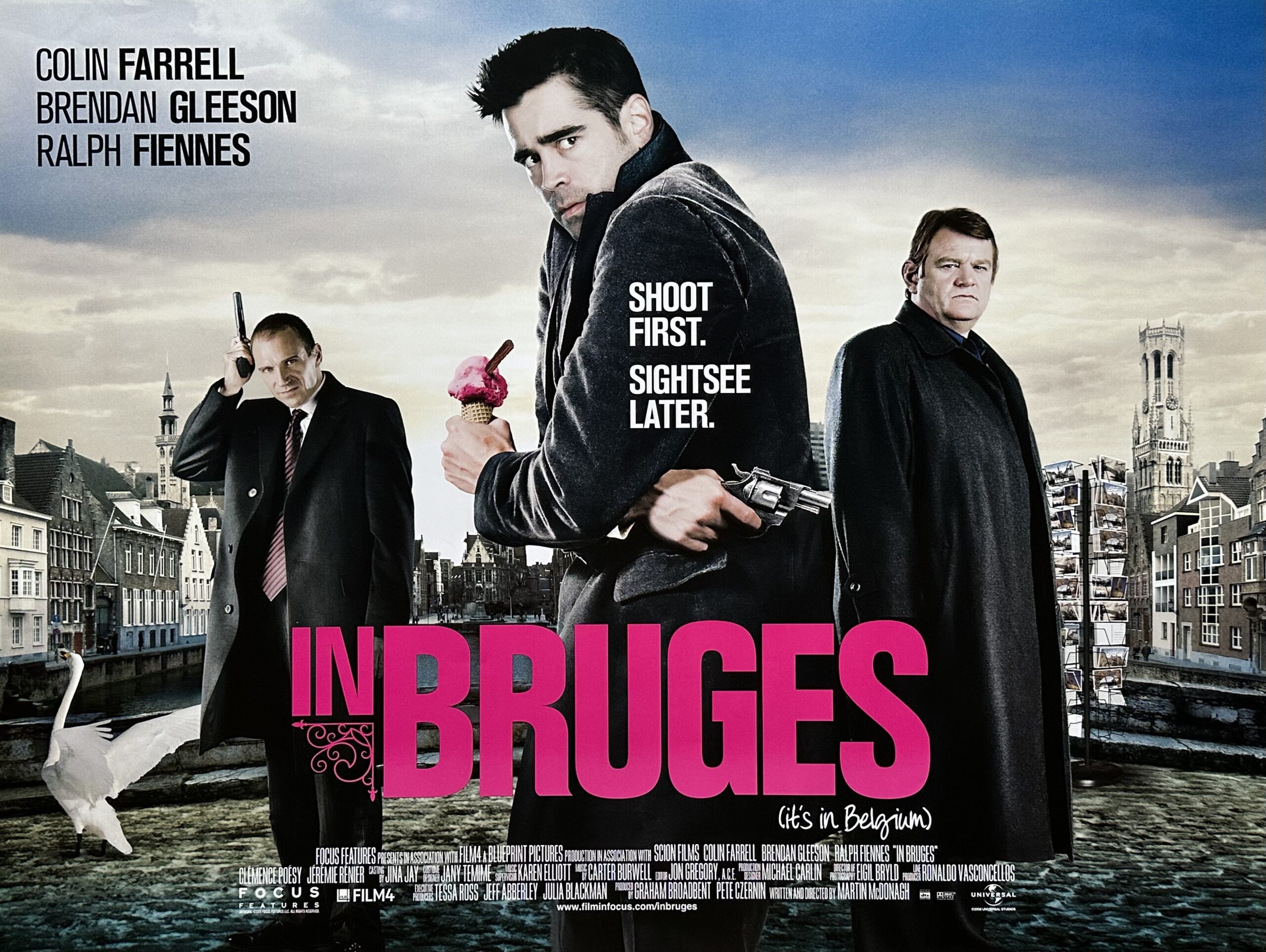 Original In Bruges Movie Poster Colin Farrell Brendon Gleeson Original In Bruges Movie Poster Colin Farrell Brendon Gleeson