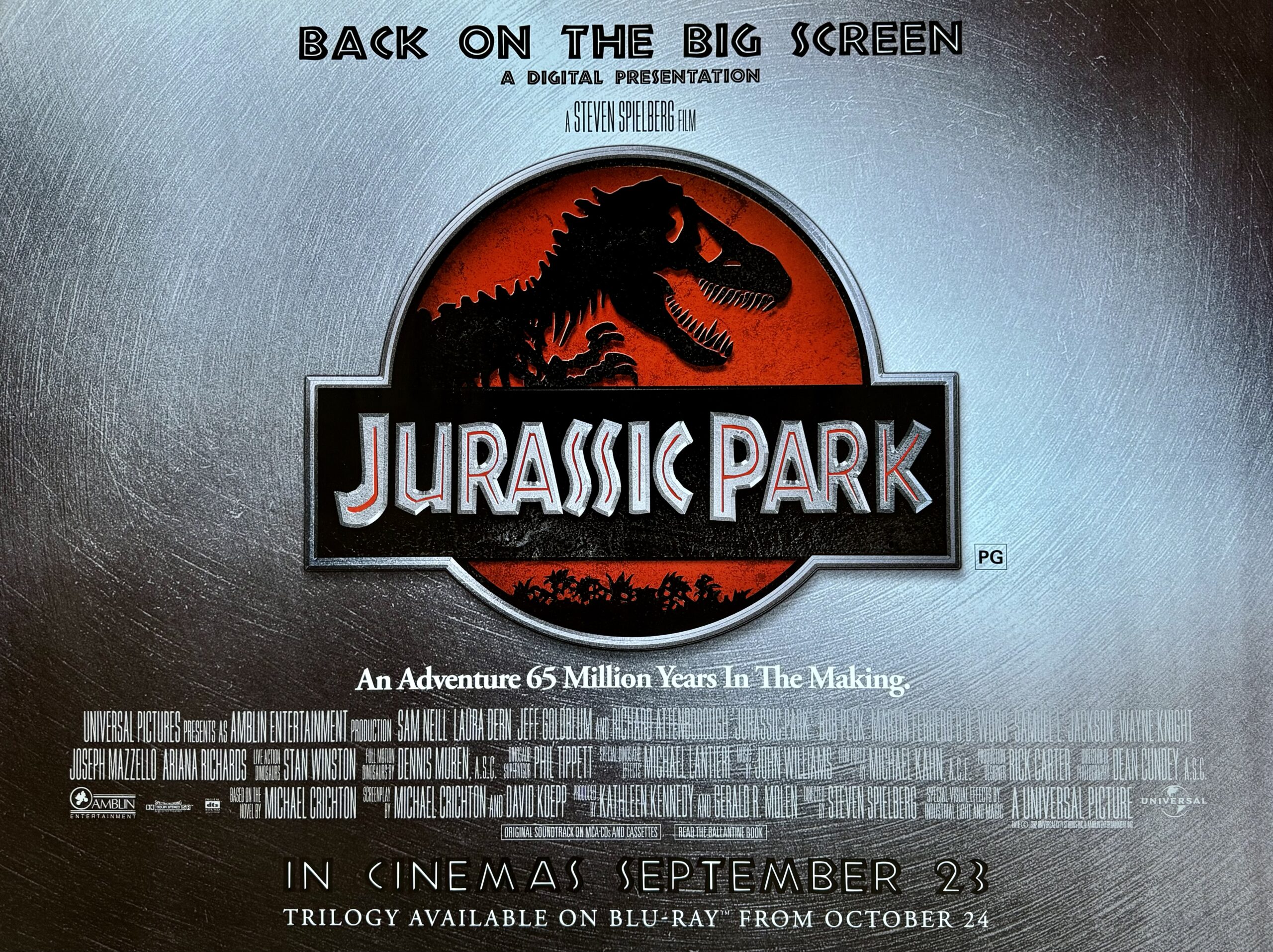 Original Jurassic Park Movie Poster