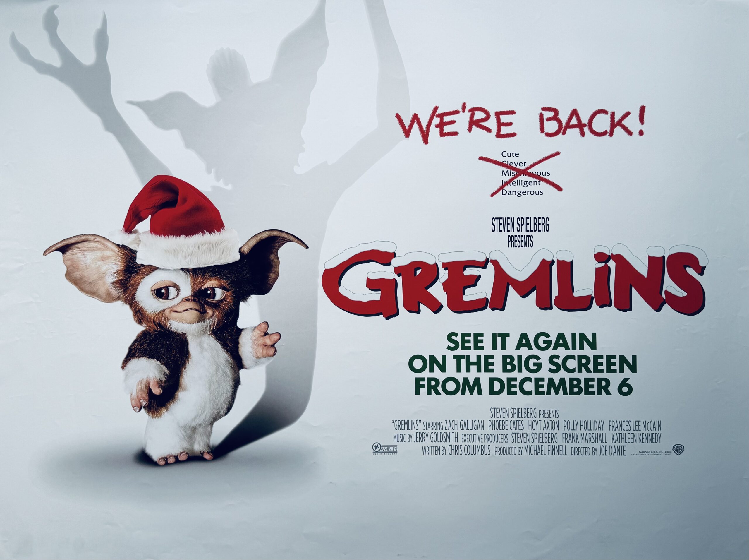 Original Gremlins Movie Poster Joe Dante Steven Spielberg
