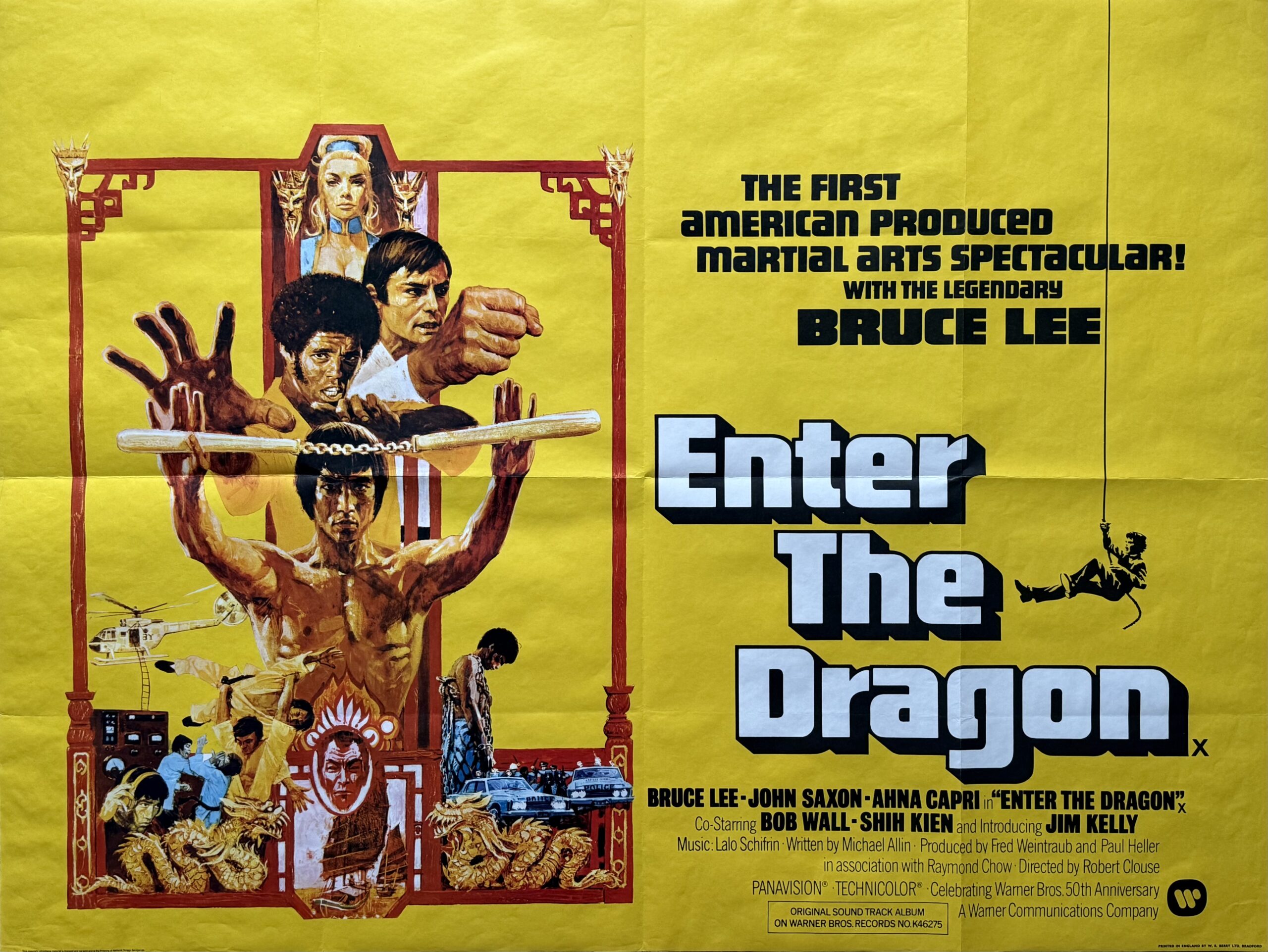 Enter The Dragon Movie Poster – Bruce Lee, 11x17 Inch Art Print, US Made