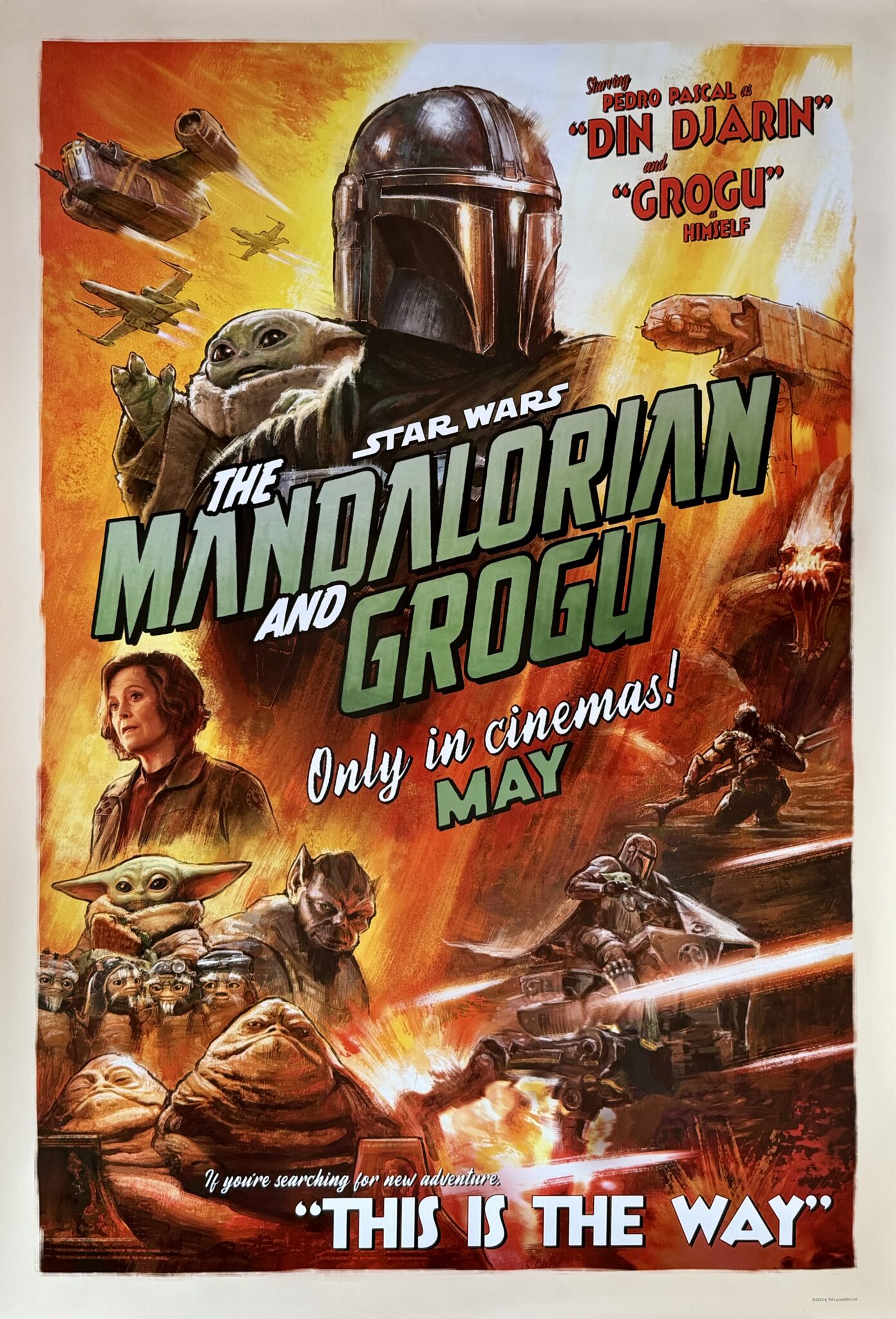 Original Star Wars: The Mandalorian and Grogu Poster - Din Djarin